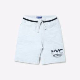 Heathered Shorts with Elasticated Drawstring Waist-picture-47
