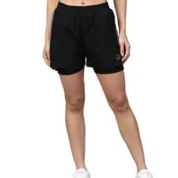 Logo Print Knit Shorts with Contrast Taping-picture-0