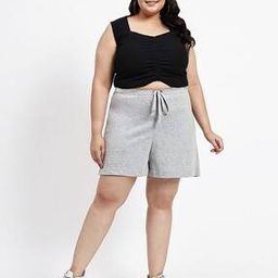 Women High-Rise Shorts with Elasticated Waistband-image-34