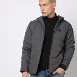 Genuine Leather Slim Fit Heavy Puffer Hoodie Jacket-37