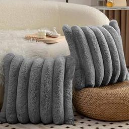 Set of 2 Striped Sofa Cushion Covers 16" x 16"-image-27
