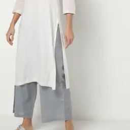 Shimmer Palazzos with Semi-Elasticated Waist-image-99