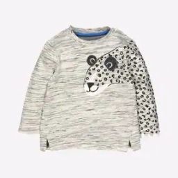 Heathered Crew-Neck Sweatshirt with Placement Print-picture-50