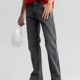Lightly Washed Bootcut Jeans-image-56