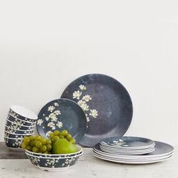 Floral Print Melamine Dinner Set-46
