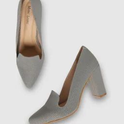 Reptilian Print Pointed-Toe Chunky Heeled Pumps-26