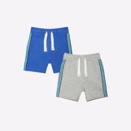 Set of 2 Shorts with Contrast Panels-image-25