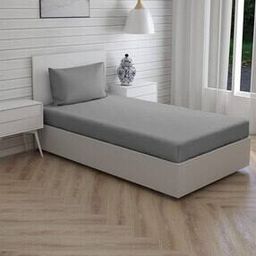 300 TC Cotton Single Fitted Bedsheet with Pillow Cover-image-33