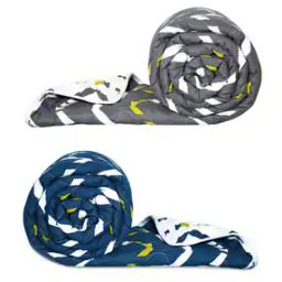 Set of 2 Printed Microfiber Single Reversible Comforters-33