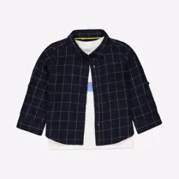 Checked Shirt with T-shirt-image-44