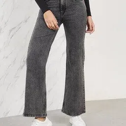 Solid Flared Jeans-image-73