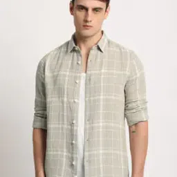 Checks Slim Fit Shirt-image-18