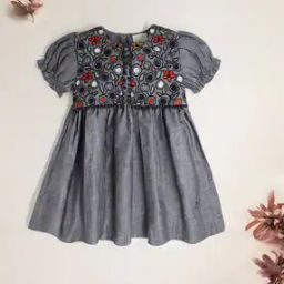 Girl Embroidered Fit & Flare Dress-picture-30