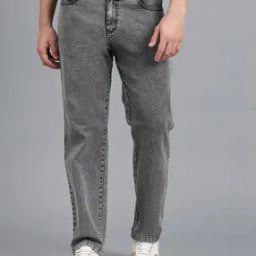 Men Straight Jeans with 5-Pocket Styling-image-120