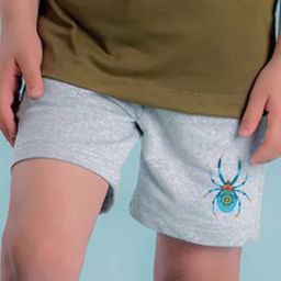 Graphic Regular Fit Flat Front Shorts with Drawstrings-image-107