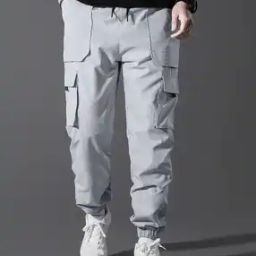 Men Relaxed Fit Cargo Joggers Pants with Drawstring Waist-image-45