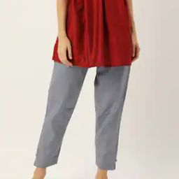 Women Flat Front Straight Fit Pants-image-97