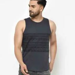 Men Geometric Print Round-Neck Vest-image-63