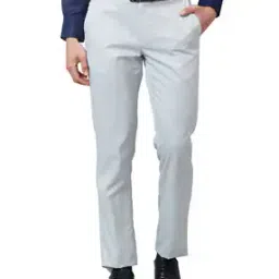 park avenue Men Relaxed Fit Flat-Front Trousers-picture-37