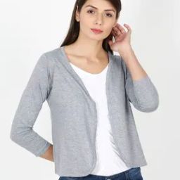 Heathered Open-Front Shrug-52