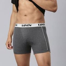 Men Cotton Trunks with Logo Waistband-image-85