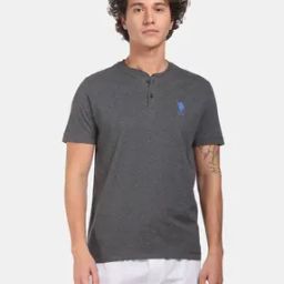 u.s. polo assn. Heathered Henley Cotton T-shirt-picture-24
