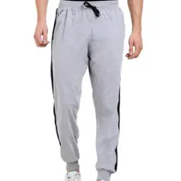 Men Striped Joggers with Elasticated Drawstring Waist-image-40