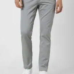 Men Flat-Front Slim Fit Trousers-image-76