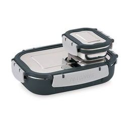 Spike 2-Piece Stainless Steel Lunch Boxes-image-4