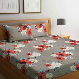 Floral Bed Bedsheet with 2 Pillow Covers-52