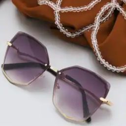 Women UV-Protected Hexagonal Sunglasses-DIAMONTY-GRY-image-54