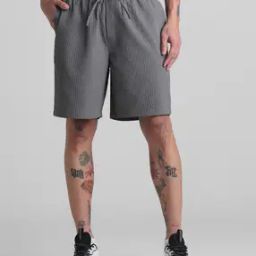Men Regular Fit Shorts with Elasticated Waistband-image-80