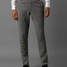 Men Checked Slim Fit Flat-Front Trousers-image-44