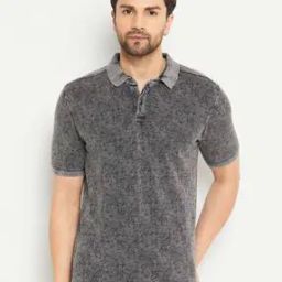 Men Regular Fit Floral Printed Polo T-Shirt-image-2