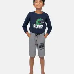 Boys Typographic Print Regular Fit Shorts-picture-30