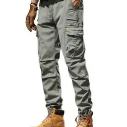 Men Relaxed Fit Cargo Jogger Pants with Insert Pockets-image-38