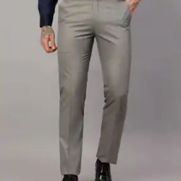 Men Relaxed Fit Flat-Front Trousers with Insert Pockets-image-95