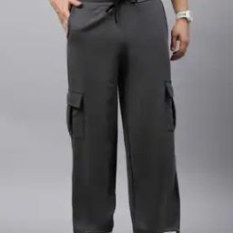 Men Straight Track Pants with Insert Pockets-image-76