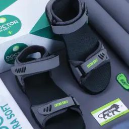 Men Open-Toe Sandals with Velcro Fastening-3