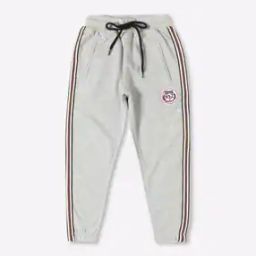 Boys Heathered Joggers with Contrast Side Taping-image-76