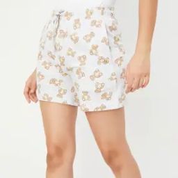 Women Cotton Mid Rise Printed Shorts-image-3