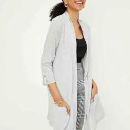 Women Front-Open Shrug with Insert Pockets-9