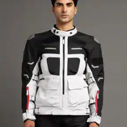 Men Colourblock Biker Jacket-picture-25