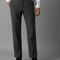louis philippe Men Flat-Front Slim Fit Trousers-picture-14
