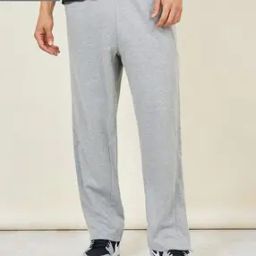 Men Oversized Straight Leg Joggers with Popper Button-picture-23