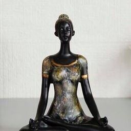 Meditating Lady in Yoga Pose Showpiece-14