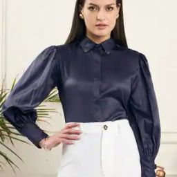 Women Regular Fit Satin Shirt-image-35