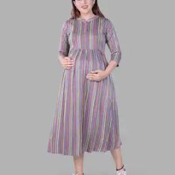 Striped A-Line Dress-picture-25