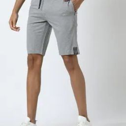 Heathered Slim Fit Bermuda Shorts-image-38