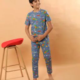 Boys Graphic Print Lounge Pants & T-Shirt Set-image-121